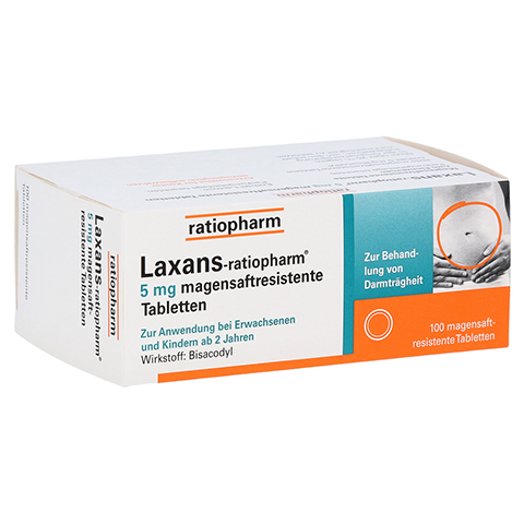 LAXANS-ratiopharm 5 mg magensaftres.Tabletten 100 Stck N3