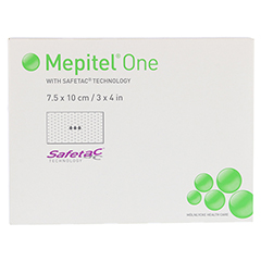 MEPITEL One 7,5x10 cm Silikon Netzverband 10 Stck - Vorderseite
