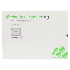 MEPILEX Transfer Ag Schaumverband 15x20 cm steril 10 Stück - Vorderseite