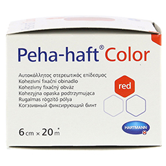 PEHA-HAFT Color Fixierbinde 6 cmx20 m rot 1 Stück - Linke Seite