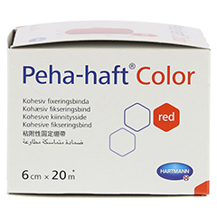 PEHA-HAFT Color Fixierbinde 6 cmx20 m rot 1 Stück - Rechte Seite