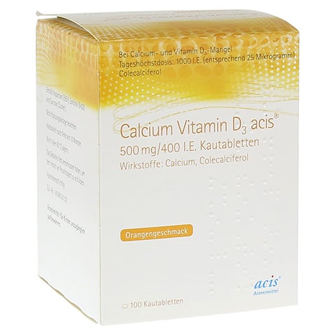 Calcium Vitamin D3 acis 500mg/400 I.E. 100 Stück