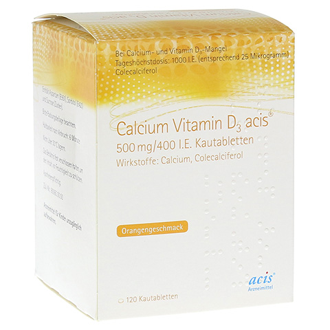 Calcium Vitamin D3 acis 500mg/400 I.E. 120 Stück N3