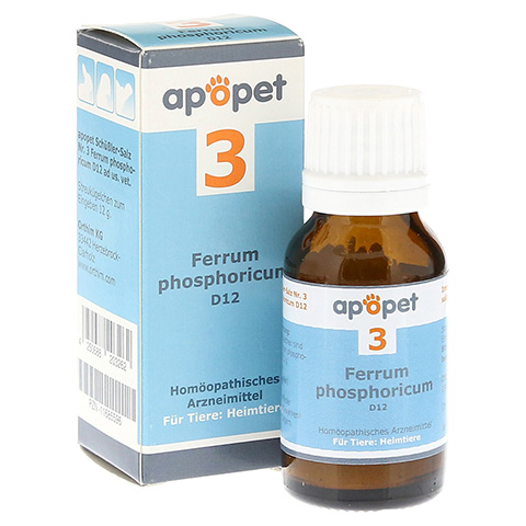 APOPET Schler-Salz Nr.3 Ferrum phos.D 12 vet. 12 Gramm
