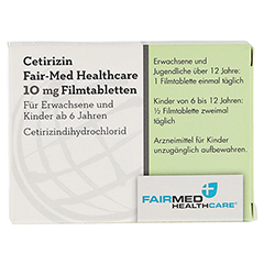 Cetirizin Fair-Med Healthcare 10mg 20 Stück N1 - Rückseite