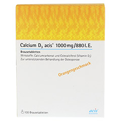 Calcium D3 acis 1000mg/880 I.E. 100 Stck - Vorderseite