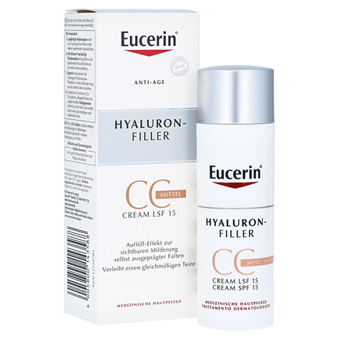 EUCERIN Anti-Age Hyaluron-Filler CC Cream mittel 50 Milliliter