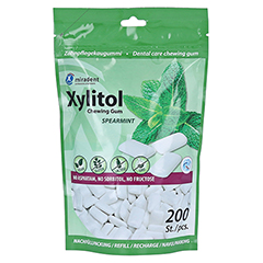MIRADENT Xylitol Chewing Gum Spearmint Ref. 200 Stck