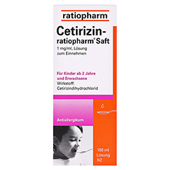 Cetirizin-ratiopharm 150 Milliliter N2 - Vorderseite