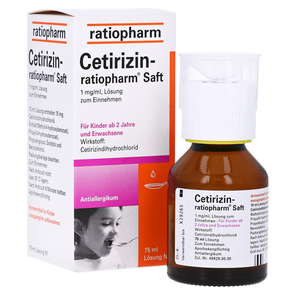 Cetirizin-ratiopharm Saft 75 Milliliter