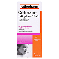 Cetirizin-ratiopharm 75 Milliliter N1 - Vorderseite
