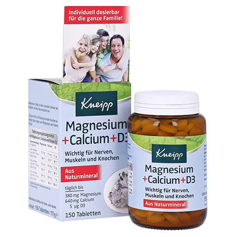 Kneipp Magnesium + Calcium + D3 Tabletten 150 Stück