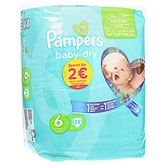 PAMPERS Baby Dry Gr.6 extra large 15+kg Sparpack 22 Stck