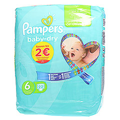 PAMPERS Baby Dry Gr.6 extra large 15+kg Sparpack 22 Stck - Vorderseite