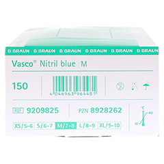 VASCO Nitril blue Untersuchungshandschuhe Gr.M 150 Stück - Rechte Seite