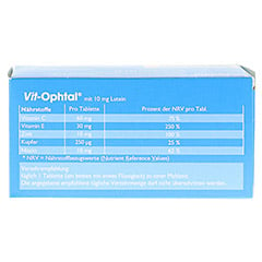 VIT OPHTAL mit 10 mg Lutein Tabletten 90 Stück - Rückseite