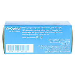 VIT OPHTAL mit 10 mg Lutein Tabletten 90 Stück - Unterseite