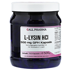 L-LYSIN 500 mg GPH Kapseln 750 Stück