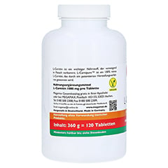 MEGAMAX L-Carnitin 1000 mg Tabletten 120 Stück - Rechte Seite