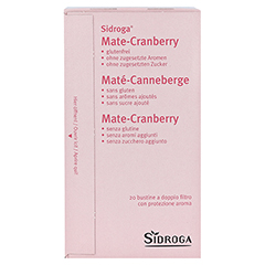 SIDROGA Wellness Mate-Cranberry Tee Doppelkammerb. 20x2.0 Gramm - Oberseite