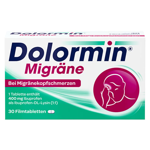 Dolormin Migrne 400 mg Ibuprofen bei Migrnekopfschmerzen 30 Stck N2