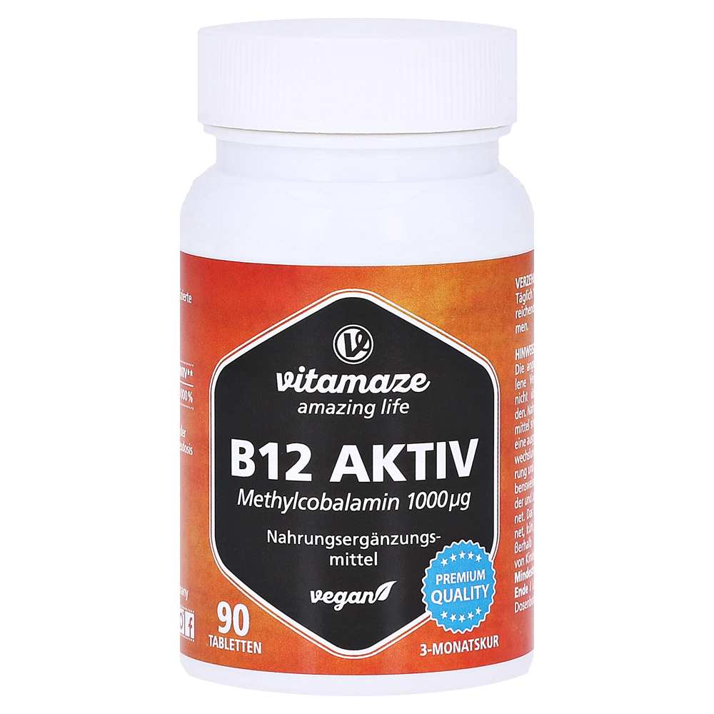 B12 AKTIV 1.000 µg vegan Tabletten 90 Stück