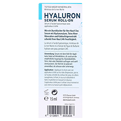 DERMASEL Totes Meer Hyaluron Roll-on 15 Milliliter - Rckseite
