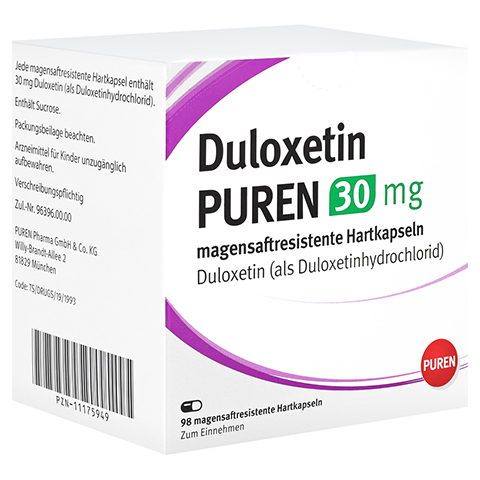 Duloxetin PUREN 30mg 98 Stck N3