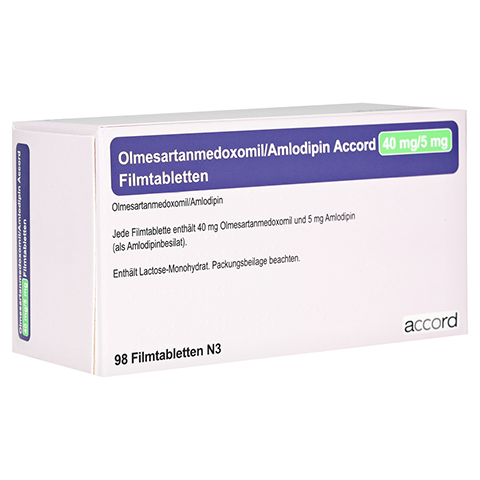 Olmesartanmedoxomil/Amlodipin Accord 40mg/5mg 98 Stck N3