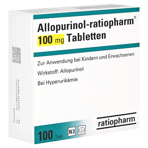 Allopurinol-ratiopharm 100mg 100 Stck N3