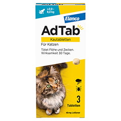 ADTAB 48 mg Kautabletten fr Katzen >2-8 kg 3 Stck