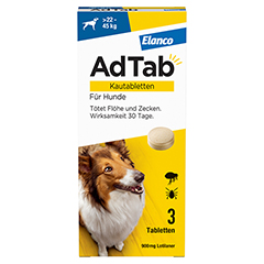 ADTAB 900 mg Kautabletten fr Hunde >22-45 kg 3 Stck
