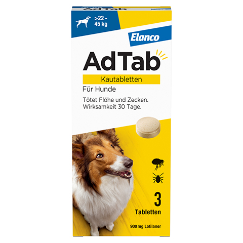 ADTAB 900 mg Kautabletten fr Hunde >22-45 kg 3 Stck