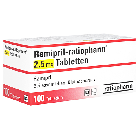Ramipril-ratiopharm 2,5mg 100 Stck N3