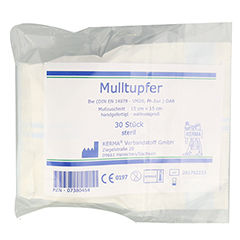 MULLTUPFER 15x15 cm walnussgro steril