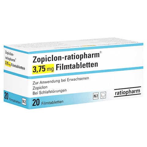 Zopiclon-ratiopharm 3,75mg 20 Stck N2