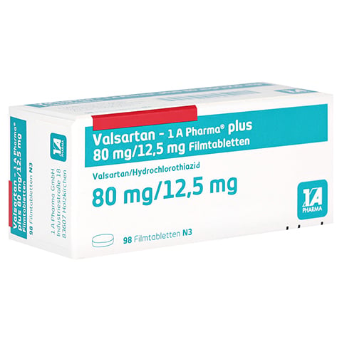 Valsartan-1A Pharma plus 80mg/12,5mg 98 Stck N3