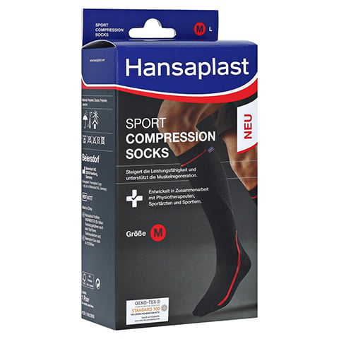 HANSAPLAST Sport Compression Socks Gr.M 2 Stück