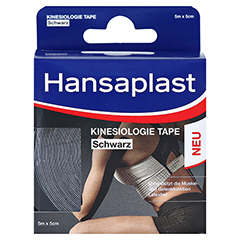 HANSAPLAST Sport Kinesiologie Tape 5 cmx5 m schw. 1 Stück - Vorderseite