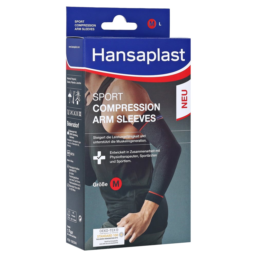HANSAPLAST Sport Compression Arm-Sleeves Gr.M 2 Stück