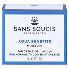 SANS SOUCIS MOISTURE Aqua Benefits 24h Feuchtigkeits-Creme-Gel 50 Milliliter - Rckseite