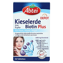 Abtei Kieselerde Plus Biotin Depot Tabletten 56 Stück - Vorderseite