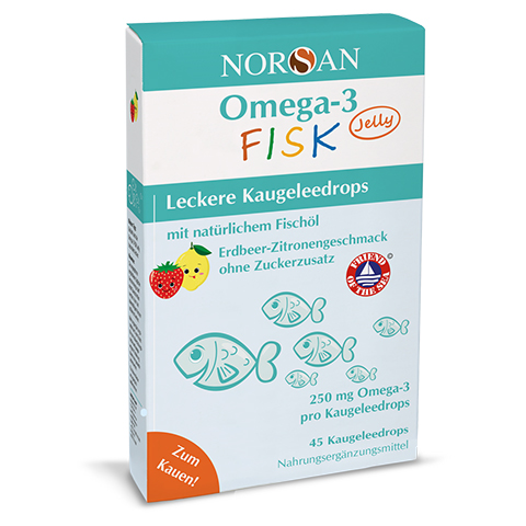 NORSAN Omega-3 FISK Jelly f.Kinder Dragees 45 Stck