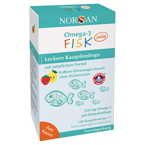 NORSAN Omega-3 FISK Jelly f.Kinder Drag.Vorratspa. 120 Stck