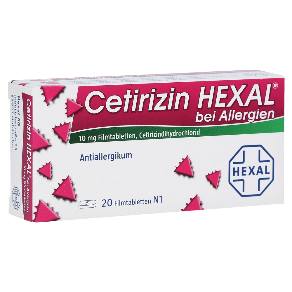 Cetirizin HEXAL bei Allergien Filmtabletten 20 Stück