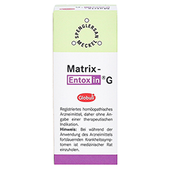 MATRIX-Entoxin G Globuli 10 Gramm N1 - Rckseite