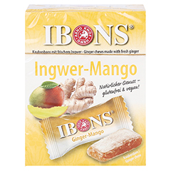 IBONS Ingwer Mango Box Kaubonbons 60 Gramm - Vorderseite
