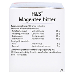 H&S Magentee bitter 20x2.0 Gramm - Linke Seite