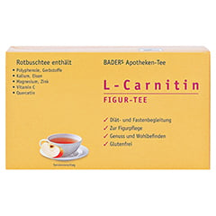BADERS Aktiv Tee L-Carnitin Filterbeutel 20 Stück - Rückseite