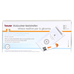 BEURER GL44/GL50 Blutzucker-Teststreifen Folie 50 Stück - Vorderseite